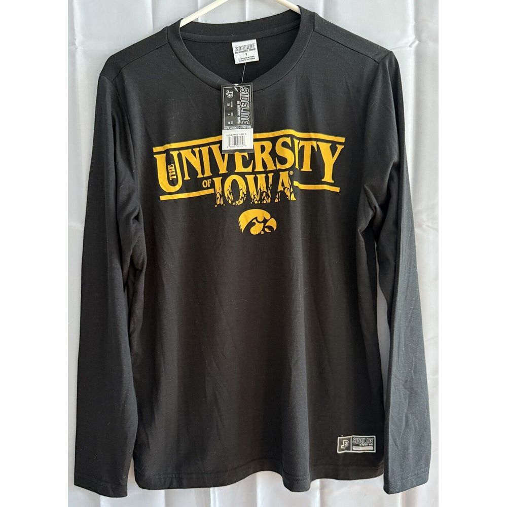 University Of Iowa Hawkeyes‎ Black Long Sleeve Tshirt Corn Logo Womens S NWT New